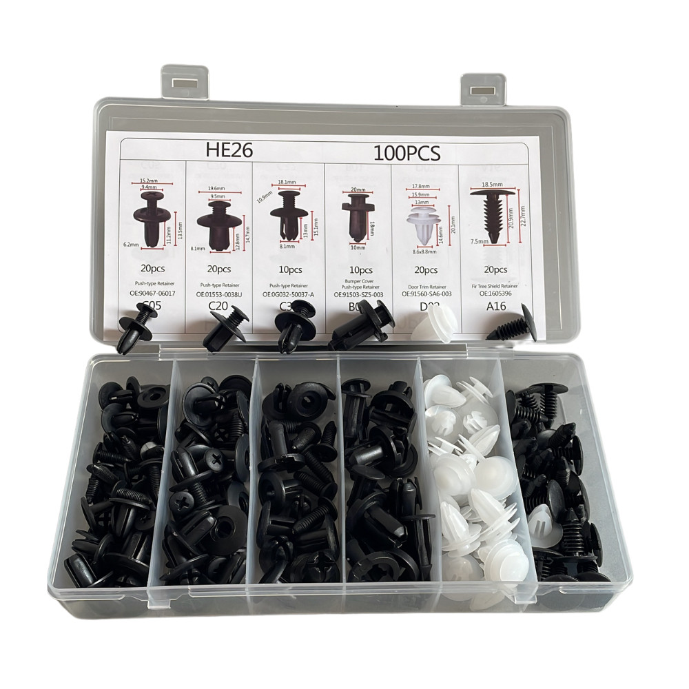 Kit 100 Presilha De Fixação Parachoque Parabarro ++-ATACADAO++