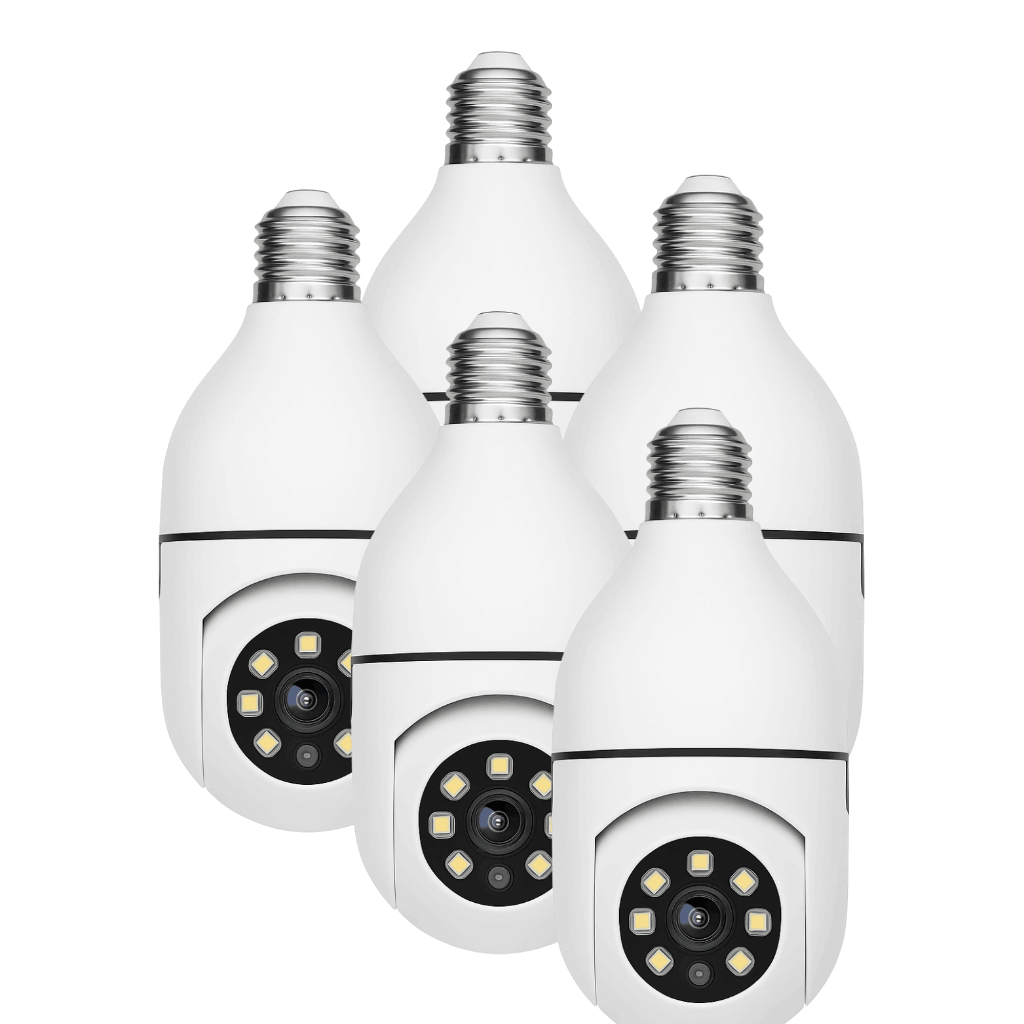 Câmeras Lâmpada 360° ( Selecione quantas ) com Conexão Wi-Fi e Visão Noturna – Controle via Celular