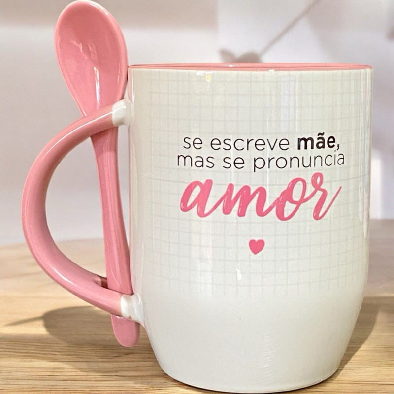 Caneca personalizada mãe com nome, caneca dia das mães, se escreve mãe ...