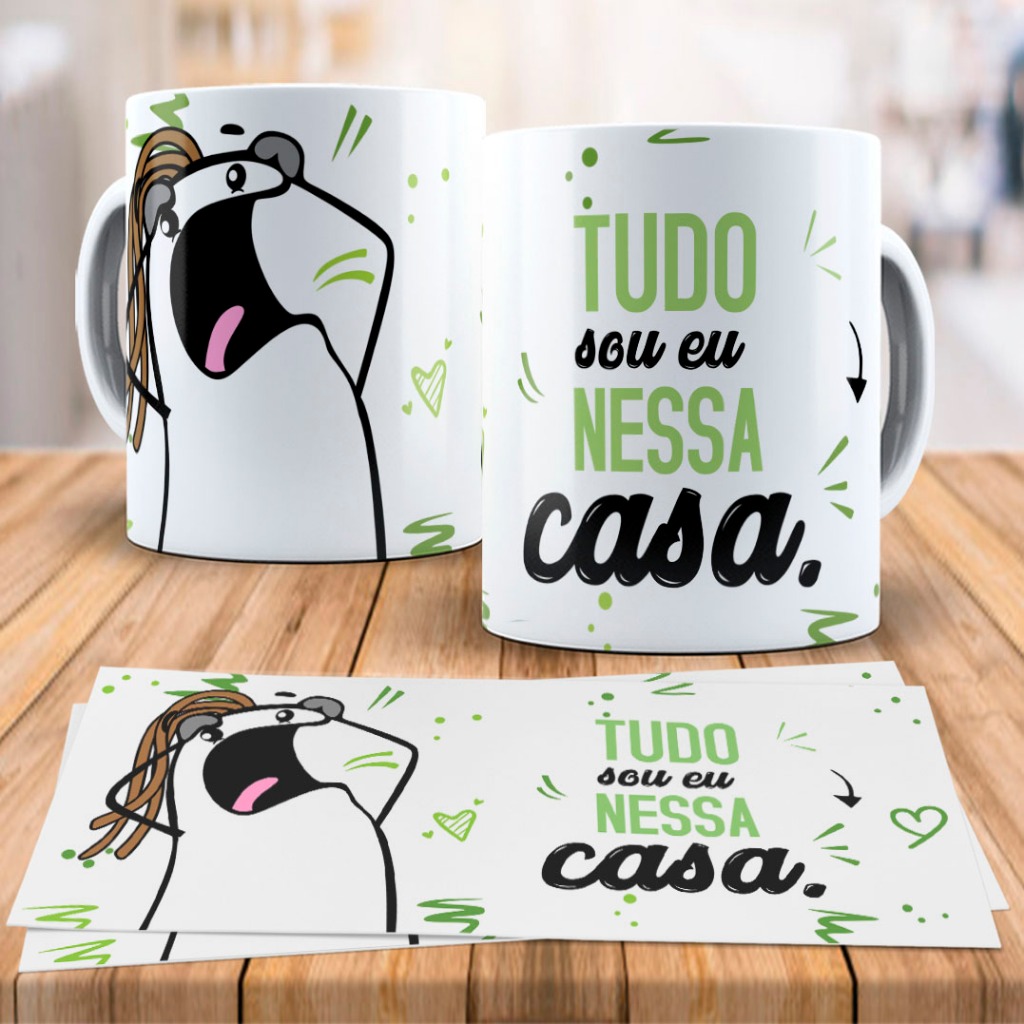 Caneca  Presente Mae Dia das Mães Personalizada Flork Meme Frases de Mãe Engraçada Divertida