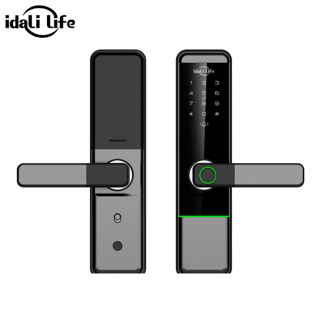 Fechadura Digital Inteligente com Impressão Digital com Tag Wifi Moderna Bloqueio de impressões digitais  IDALI LIFE