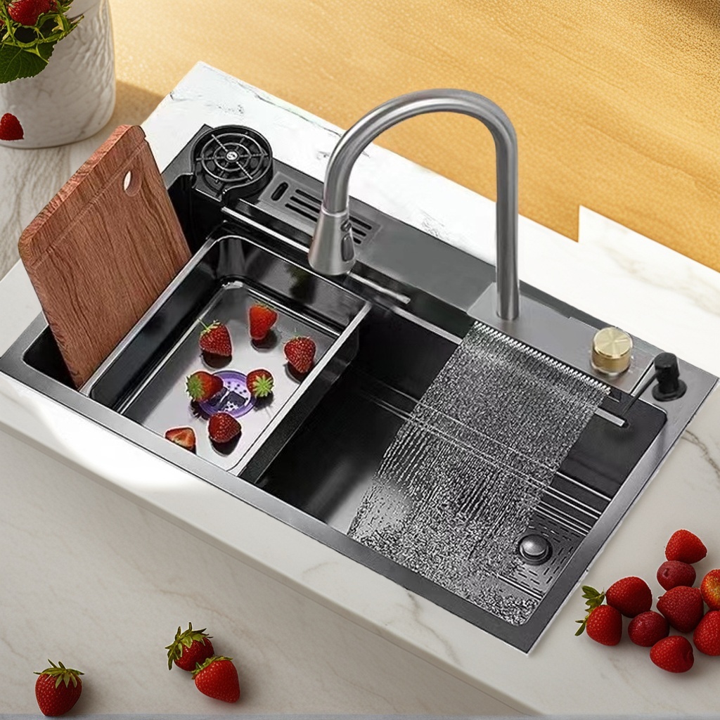 Cuba Gourmet Premium Cascata Lavador Copos Torneira Completa Kit Cuba Cozinha Gourmet,.