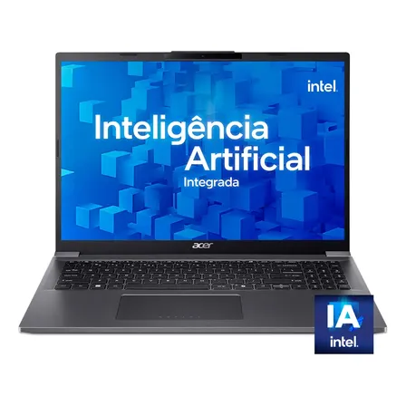 Notebook Acer Aspire 16 A16-71m-55h0 Com Ia | Intel Core Ultra 5 115u (npu Ai)  16gb Ram  512gb Ssd  Tela 16 Wuxga  Windows 11 Cinza/aço