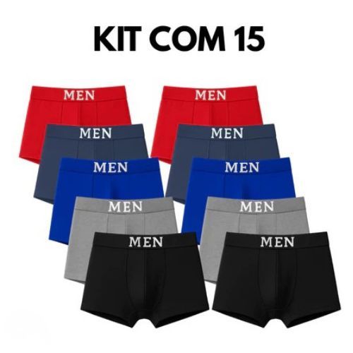 Kit  10 Cuecas Boxer Ou 6 Cuecas Boxer Adulto Box Microfibra Premium - Cores Aleatórias