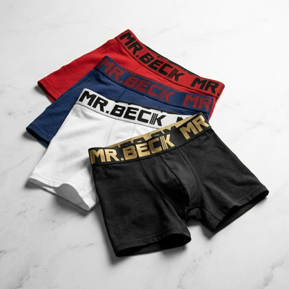Kit 4 Cuecas Boxer Box Adulto Forro em Algodão MR.BECK
