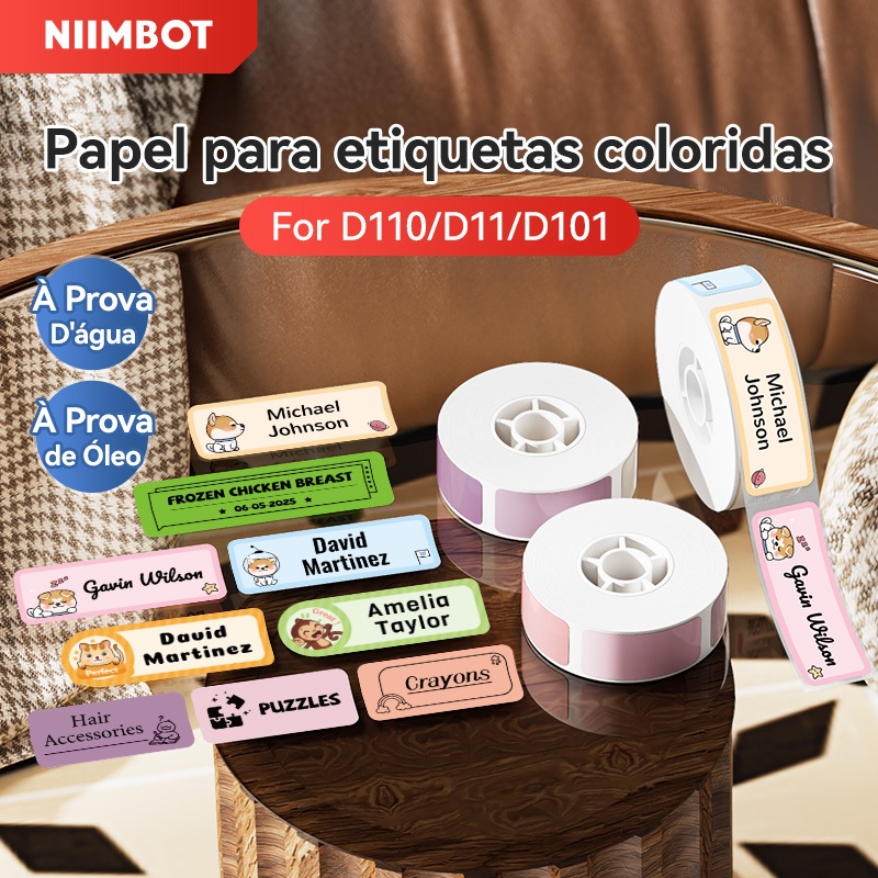 NIIMBOT D110/D11/D101 Papel De Rótulo Adesivo À Prova D'água