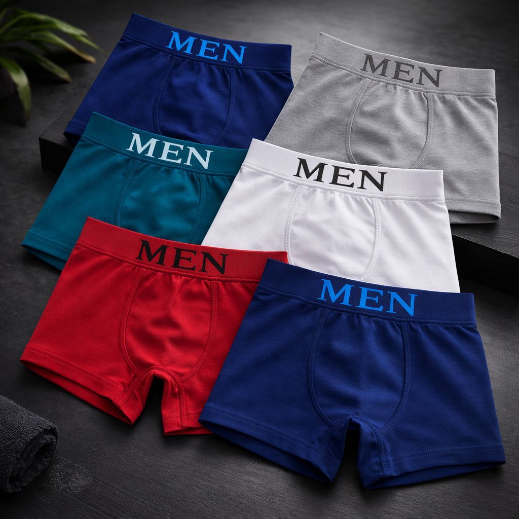 Quantidade com até 6 Cuecas Boxer Masculino de Microfibra Adulto