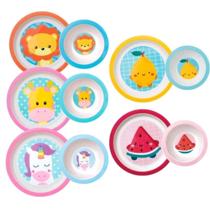 Kit prato + tigela bowl  pratinho introdução alimentar Buba