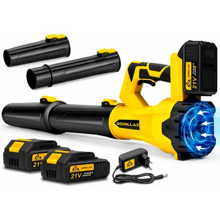 Soprador De Folhas Turbo Profissional Portátil A Bateria 21v Amarelo 127/220v