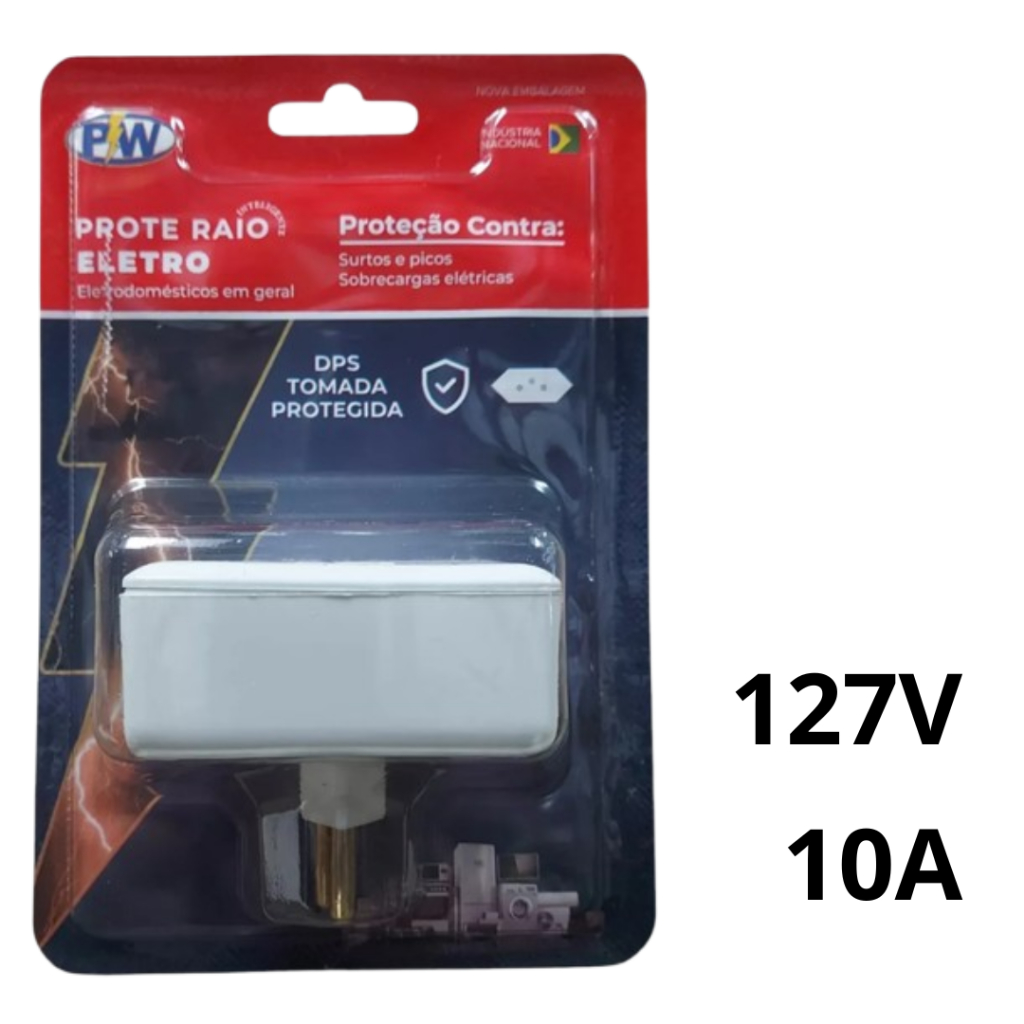 PROTETOR DE RAIO CONTRA QUEDAS DE ENERGIA ELÉTRICA - ELETRO 127V 10A PW