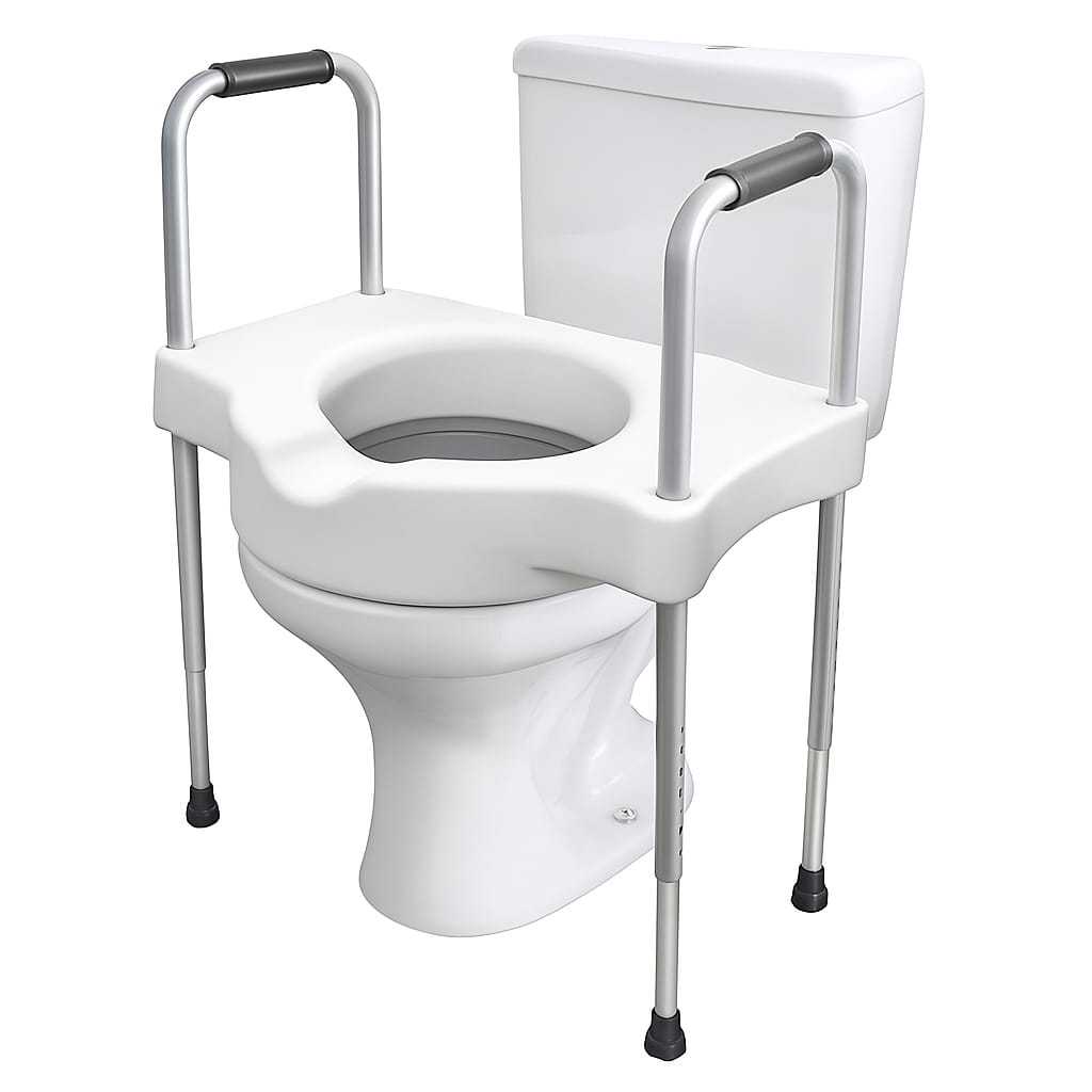 Assento Vaso Sanitário Elevado Com Barras Laterais Suporte