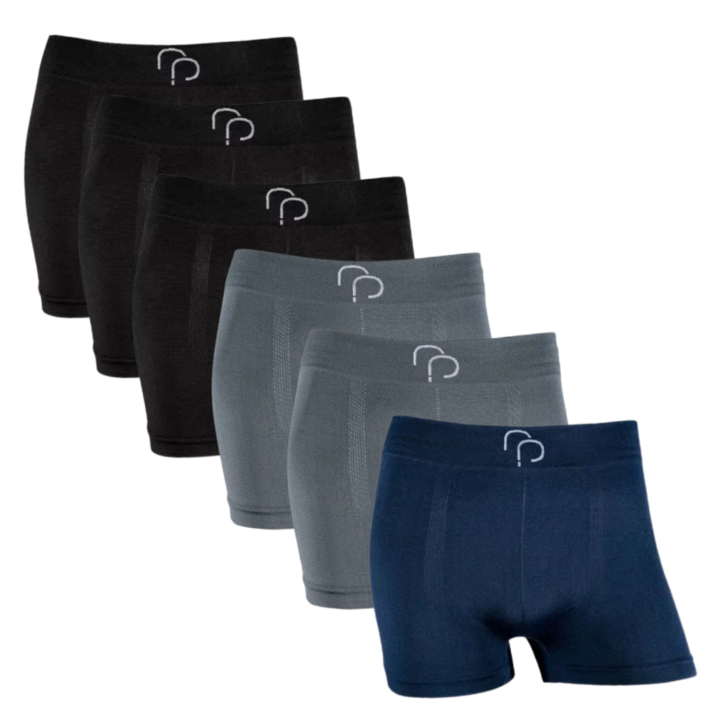 Kit 6 Cuecas Boxer Masculina Microfibra Sem Costura Lisa Rafa Parize