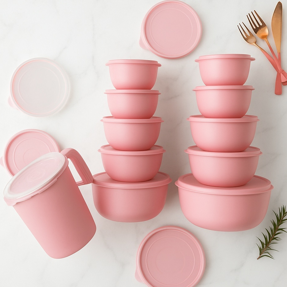 Kit com Potes Plásticos Bowl + Jarra 1,8L | kits 3 bowls Conjunto para Cozinha Moderna e Organização qualidade
