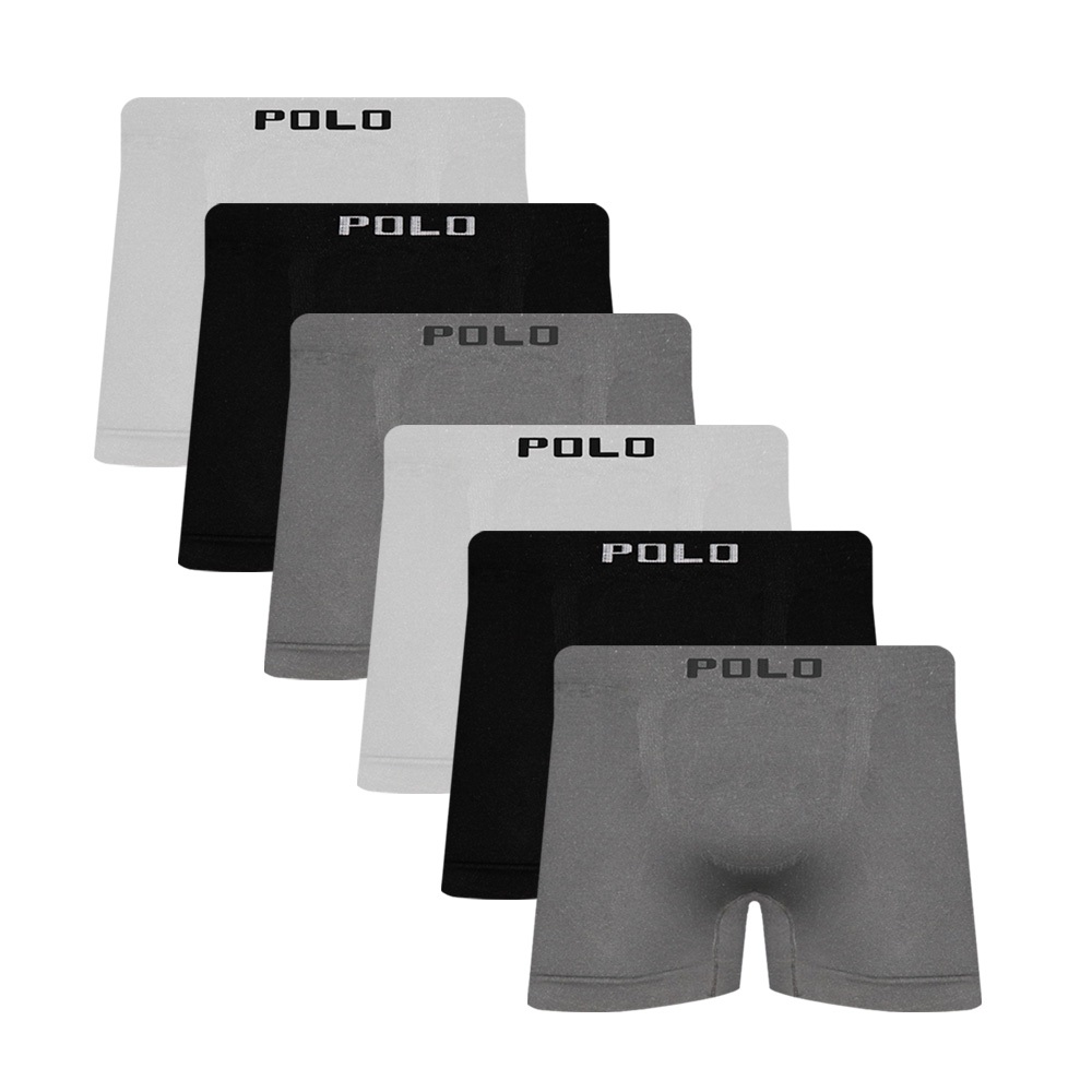 Kit 6 Cuecas Polo Boxer Microfibra Sortido - POLO STAR