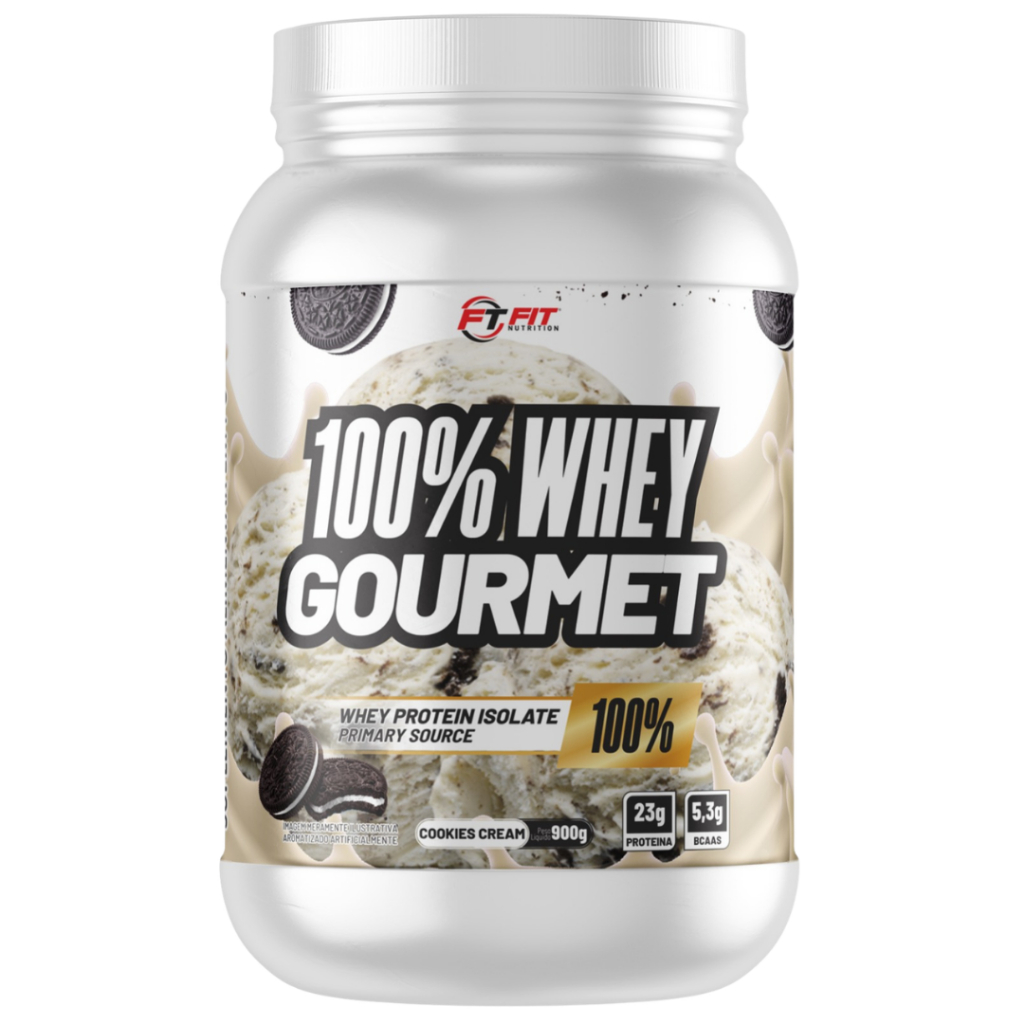 Whey Protein Gourmet 100% Concentrado e Isolado 23g Proteína 900g Pote
