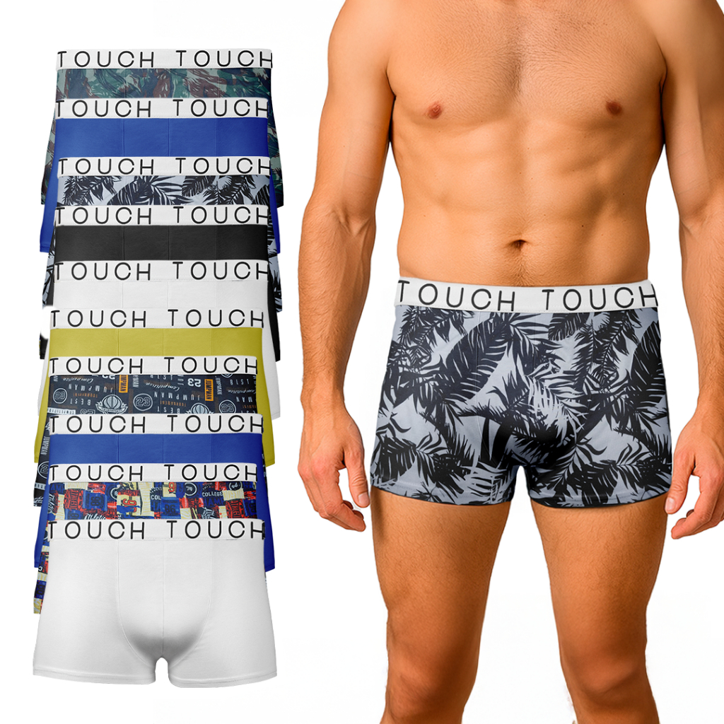 Kit  5, 10 e 20 Cuecas Boxer Adulto Microfibra Sortidas forro em algodão