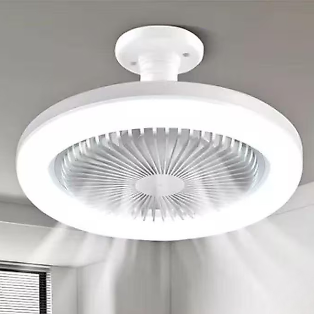 Ventilador Aromatizador Luminária 25w 5 Folhas Grande de Teto Silencioso Controle Remoto E27 Bivolt