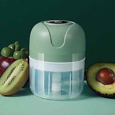 Mini Processador Triturador Sem Fio Elétrico 250ML De Alimentos Para Legumes Alho Gengibre Branco