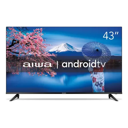 Smart TV AIWA 43” Android Full HD Borda Ultrafina HDR10 Dolby Áudio AWS-TV-43-BL-02-A