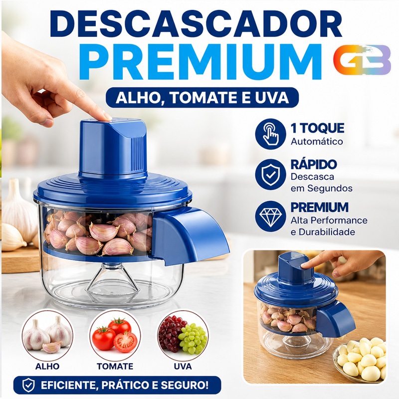 Descascador Elétrico Automático De Alho Tomate E Frutas Multifuncional Prático QPJ