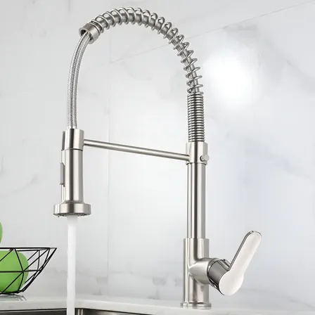 Torneira Cozinha Gourmet Bancada Flexível Monocomando Pia Prateado B22-silvery
