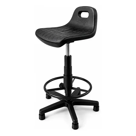 Banco Semi Sentado Skin Urban Office Para Escritorio Preto Skin