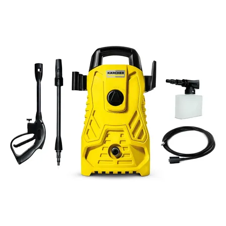 Lavadora de Alta Pressão Kärcher Compacta 1.500 PSI/Libras 1400W 300L/h com Aplicador de Detergente e Lança Regulável 220v