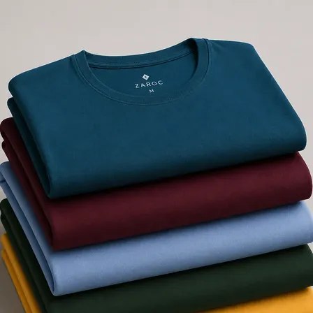 Kit 5 Camisetas Masculinas Slim Básicas Coloridas Premium