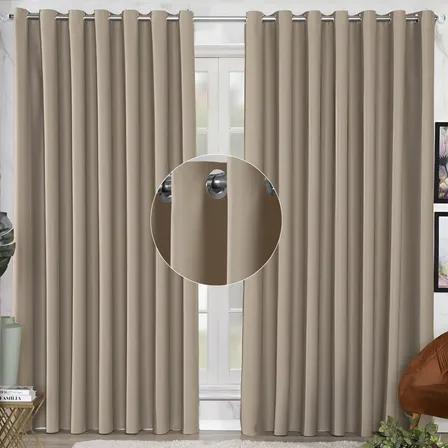 Cortina Blackout Tecido Grosso 2,80x2,30 Porta Sala Quarto