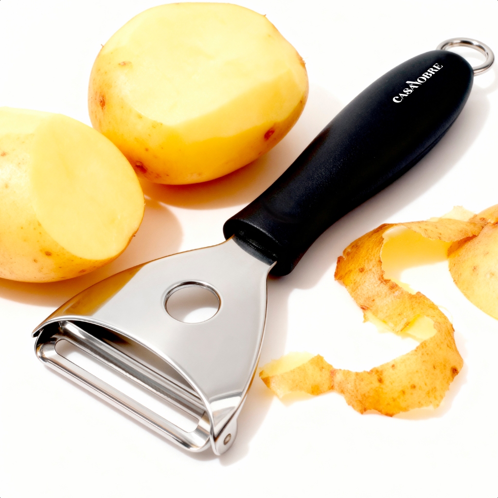 Descascador Manual De Alimentos Legumes Vegetais Frutas Batata Cenoura Aço Inox Cozinha