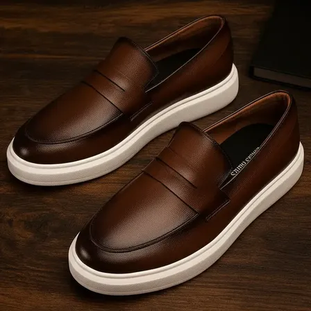 Sapato Loafer Masculino Mocassim Couro Casual Comfort Luxo