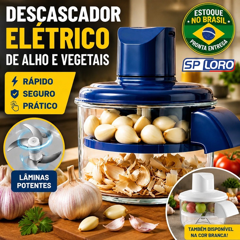 Descascador elétrico automático de alho e frutas ideal para uvas tomates alho e legumes QPJ