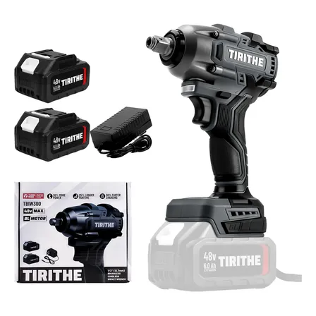 Chave De Impacto Brushless 500nm Com 2 Baterias 48v Cinza-escuro 127/220v