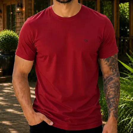 Camiseta Básica Ogochi Masculina Lisa Tecido Premium Oficial