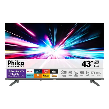 Smart Tv 43 Philco Led Roku Tv Dolby Audio Ptv43va4regb