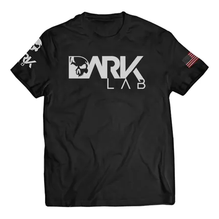 Camiseta Dry-fit  Preta Caveira Unisex Dark Lab
