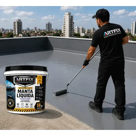 Manta Liquida Emborrachada 18kg Impermebilizante Premium