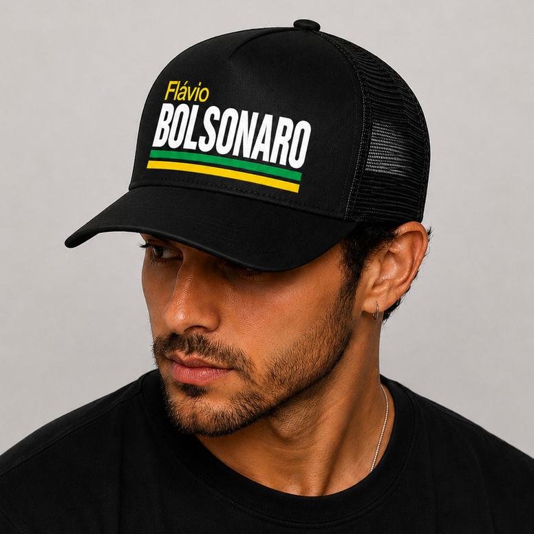 Boné Brasil Eleição Trucker Aba Curva Várias Cores Trucker