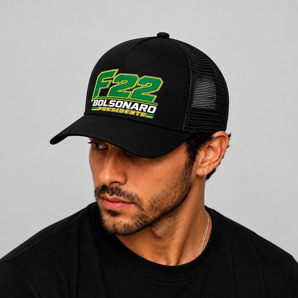 Boné Brasil Eleição Trucker Tela Aba Curva Várias Cores Trucker