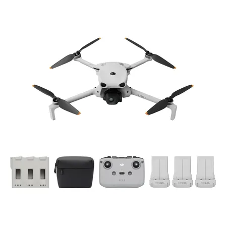 DJI Lito 1 Fly More Combo com Controle DJI RC-N3, Drone com câmera 4K para iniciantes, detecção de obstáculos, ActiveTrack, vídeo 4K, transmissão de vídeo de 15 km, 3 baterias - DJI080