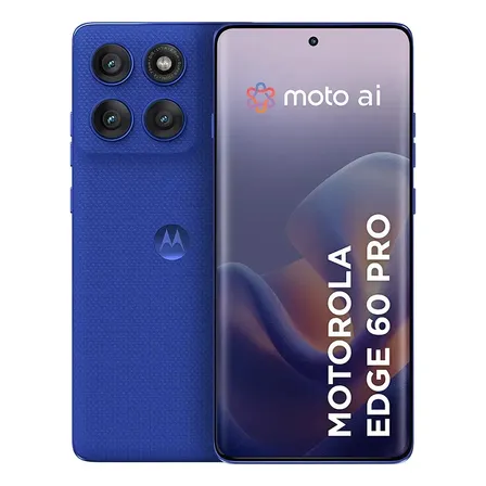 Smartphone Motorola Edge 60 Pro 5g - 256gb 12gb Ram+12gb Ram Boost, Tela Quad-curve Moto Ai 50mp Sony Camera Ultrarresistencia Militar Ip68 + Ip69 - Azul