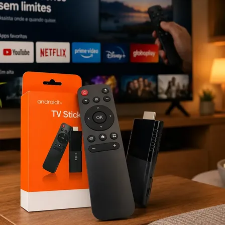 Tv Stick 4k Android Chromecast Smart Hdmi Wifi Ao Vivo Preto Padrão